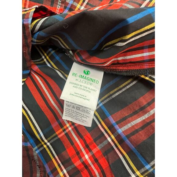 NEW J.Crew Classic Fit Ruffle Popover in Black Stewart Tartan Size Large NWT - Picture 5 of 9